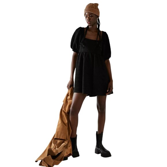 NWT Free People Black Violet Mini Dress Women's Size Small - Picture 4 of 9